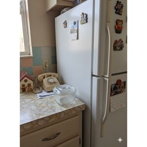 Vintage Federal Clear Glass Ribbed Refrigerator Dish 4 1/4" Square with Lid